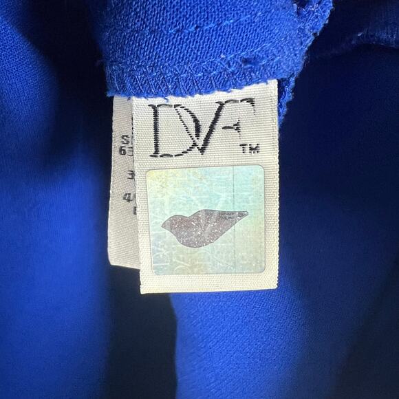 DIANE VON FURSTENBERG Women's 10 Blue Jeannie Sleeveless Fit Flare Pleated Dress - Picture 7 of 12